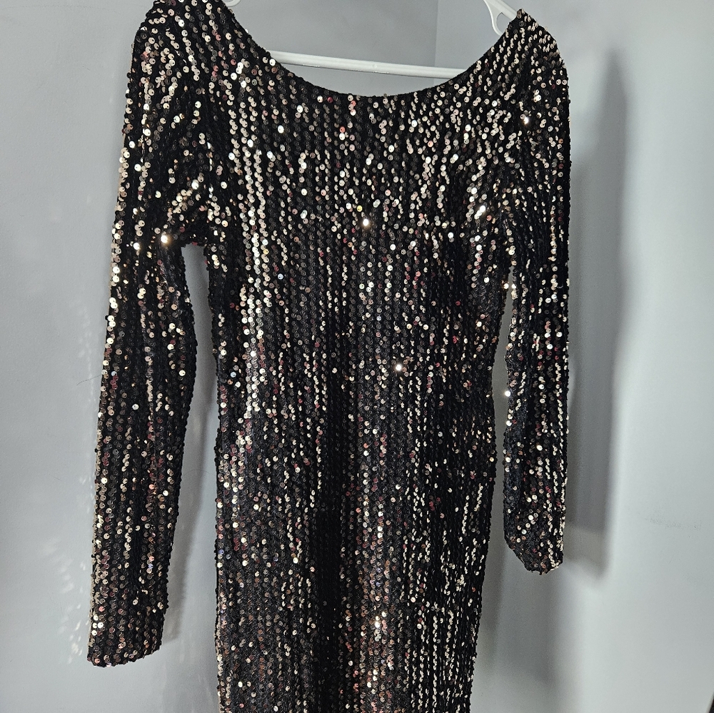 BNWT Only Golden Sequinned Dress